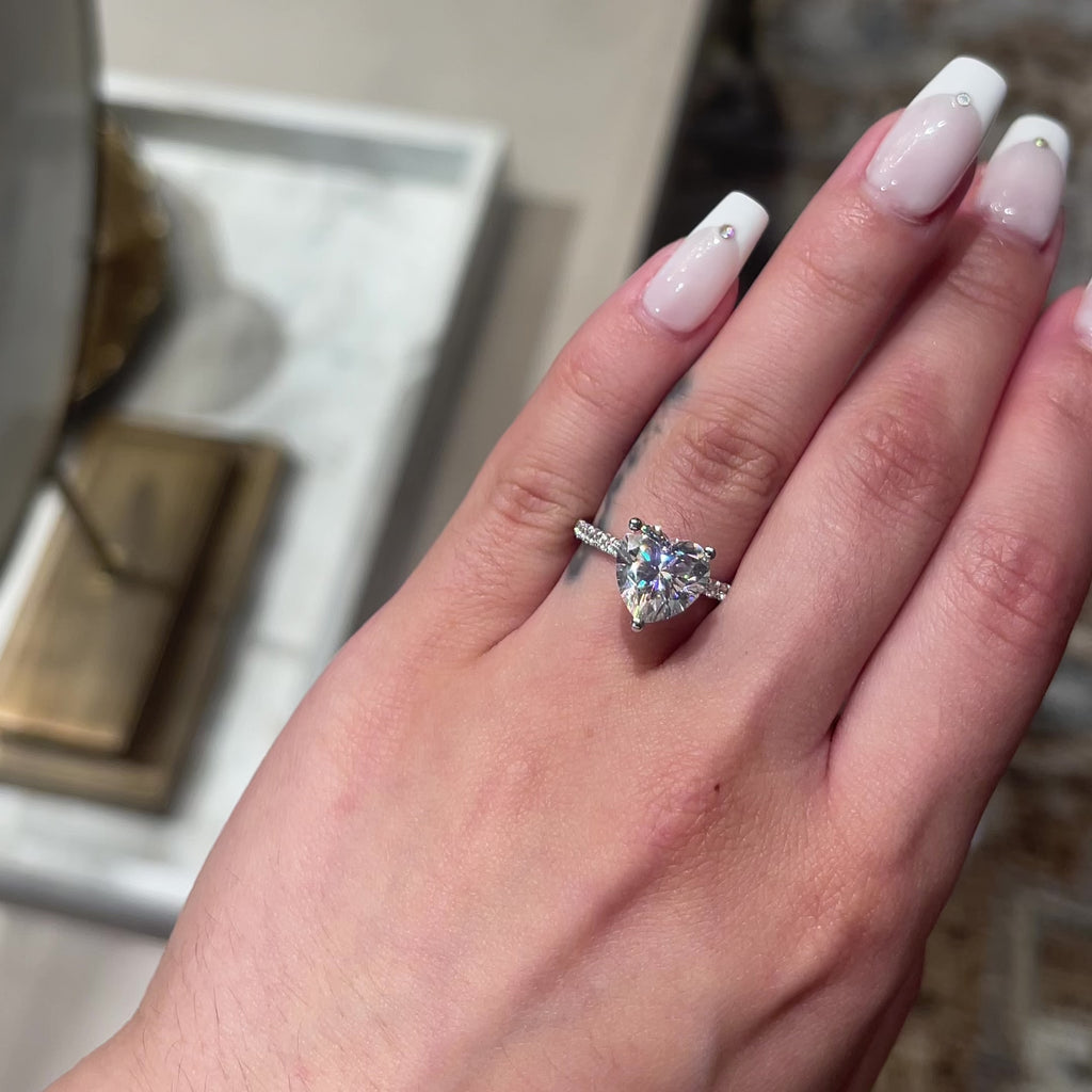 Heart Shape Halo, Beaded Prong, Diamond Engagement Ring Setting - Barsky  Diamonds